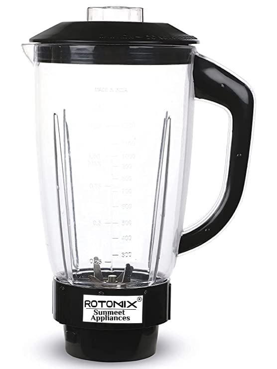 Rotomix Heavy Quality Juicer Jar for Mixer Grinder Juicer Jar ABS Plastic Transparent (1500ML), Black SA35, Black Pack of 1 - Review, Price and Buying Guide