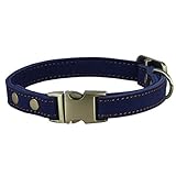 CHEDE Luxury Real Leather Dog Collar- Handmade for Small Dog Breeds with The Finest Genuine Leather