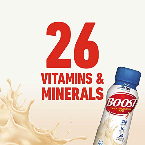 Boost Plus Complete Nutritional Drink, Very Vanilla, 8 Fl Oz Bottle, 12 Pack (Packaging May Vary) #TOP5