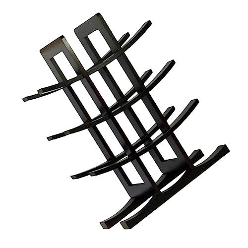 Soporte de vino de plástico negro para múltiples botellas