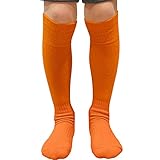 COUVER Youth/Kids Knee High Sports Athletic Baseball Softball Socks, ORANGE, Youth Small