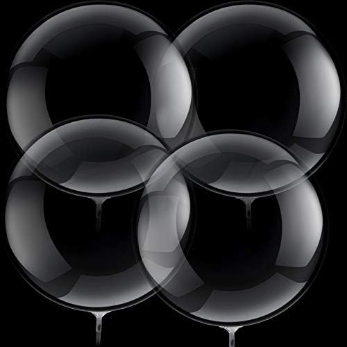 30 Pieces Bubble Transparent Balloons Bobo Balloons Crystal Bubble Clear Balloons for Birthday Party House Christmas Wedding Anniversary Indoor and Outdoor (24 Inches)