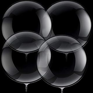 30 Pieces Bubble Transparent Balloons Bobo Balloons Crystal Bubble Clear Balloons for Birthday Party House Christmas Wedding Anniversary Indoor and Outdoor (24 Inches)