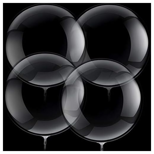 30 Globos de Burbuja Transparentes Globos de Bobo de Cumpleaños de Cristal para Fiesta Cumpleaños Boda Navidad Interior Exterior (24 Pulgadas)