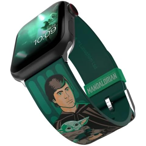 Star Wars: The Mandalorian - Luke and Grogu Smartwatch Strap - Officially Licensed, Compatible with Every Size & Series of Apple Watch (watch not included) Cover