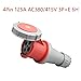LSTBFZYWT 1Set Waterproof Industrial Connector Plug Socket 4Pin 125A 380V-415V 3P+E 6H IP67 Waterproof IEC60309 Connector Power Connecting Industrial Activity Socket Set for Aviation and Industry
