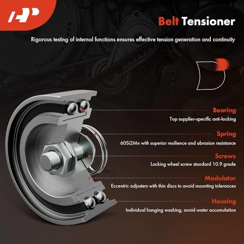 Image of A-Premium Engine Serpentine Belt Drive Kit with Tensioner Compatible with Toyota Camry 2012-2017, RAV4 2009-2018 & Scion tC 2011-2016 - DOHC L4 2.5L