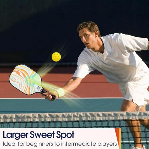 Image of niupipo Pickleball Paddles Set of 2 or 4, USAPA Approved Fiberglass Pickleball Paddle Set with Balls and Bag, Polypropylene Honeycomb Core, Lightweight Pickleball Paddles for Beginners Men Women