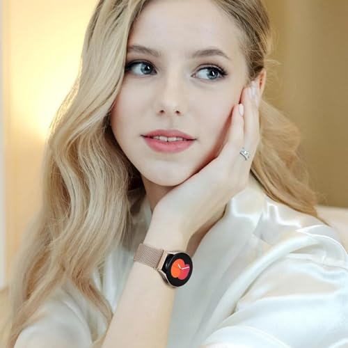 VEMIGON Stainless Steel Magnetic Strap Compatible with Samsung Galaxy Watch 7/6/5/4 40mm 44mm/ Watch5 pro 45mm/ Watch 3 41mm/ Classic 6 47mm 43mm/ Classic 4 46mm 42mm, 20mm Metal Replacement Band