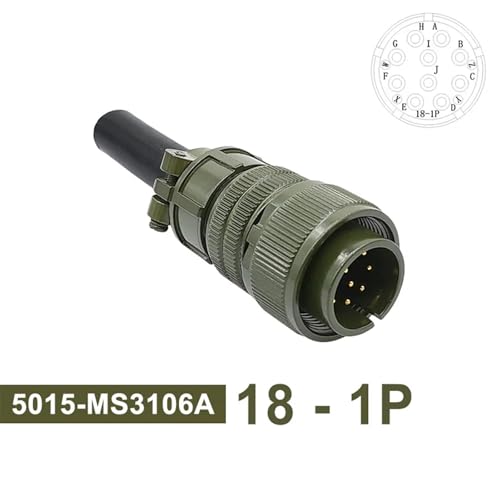 Conector MIL-C 5015 MS3108A angular antivibración macho hembra serie 18S-8 2