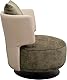 Kare Design Sessel Josh, Braun, 42 cm Sitzhöhe, Polstersessel, Relaxsessel, Samtoptik, 360 Grad Drehbar, Wohnzimmer, 88x80x80 cm (H/B/T)