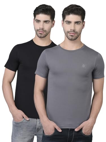 Image of Dollar Cotton Rich Fabric Solid Men's T-Shirt | Chest Logo Branding | Wide Array of Attractive Colours
