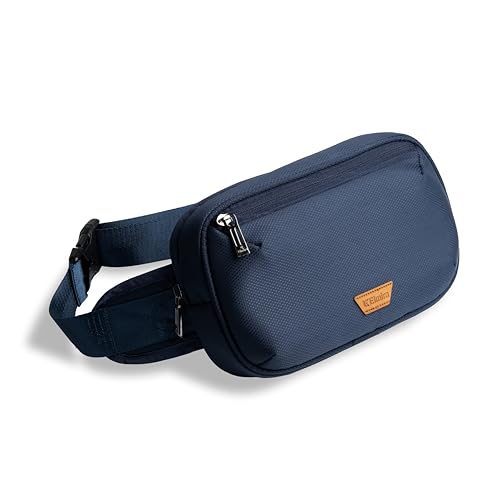 Image of Elmira Waist Bag for Men Women - Fanny Pack for Men Sling Bag for Men Chest Bag Crossbody Side Passport Travel Shoulder Small Waist Pouch for Mobile Cash (Navy Blue, WST-001B)