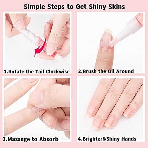 Rosarden 8Pcs Cuticle Oil For Nails, Nail Cuticle Oil, Cuticle Oil Pen Bulk, Cuticle Oil Brush Pen, Cuticle Oil Bulk, Hydrating Cuticle Oil, Nail Moisturizer, Nail Growth Treatment, Cuticle Softener For Nails, Scented Cuticle Oil, Nail Oil Treatment For Damaged Nails, Nail Strengthener For Thin Nails And Growth, 5Ml Each #TOP6