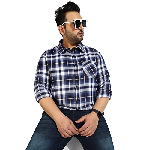Image of CAHOOT Instafab Plus Men's Button Up Regular Fit Shirt for Casual Wear | Modern Clothing Shirt Crafted with Regular Sleeve, Comfort Fit & High-Performance for Everyday Wear