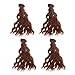 SUPVOX 4 Pezzi Bambola Parrucca Fai da Te Parrucca di Capelli Ricci Trame di Capelli Bambola Resistente al Calore per Accessori Bambola Fai da Te (caffè)