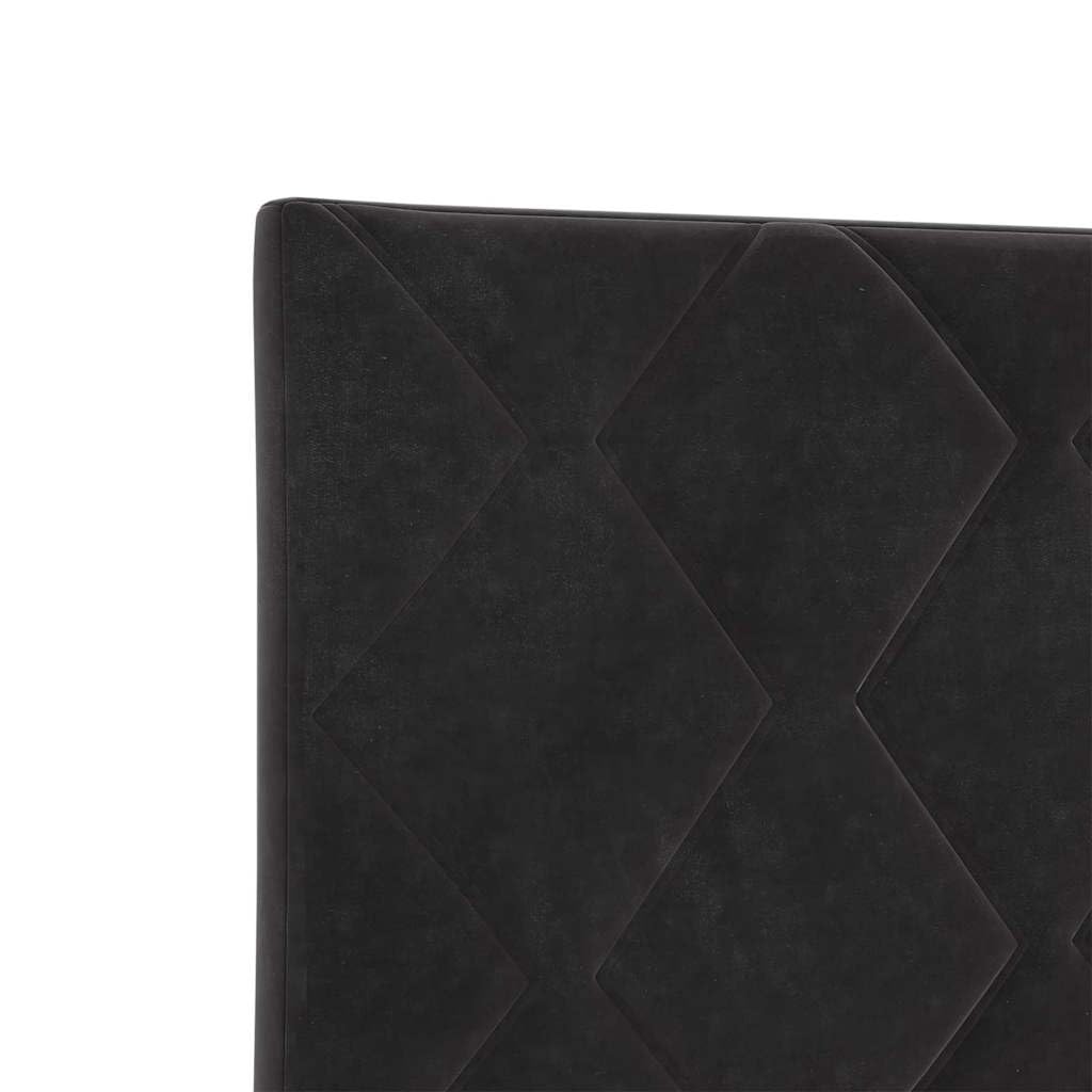 vidaXL Tête de lit Noir 144 cm Velours, Tête de lit Moderne, Accessoire Sympa pour Le lit, Confort Optimal, Mousse Durable, Upgrade déco Chambre