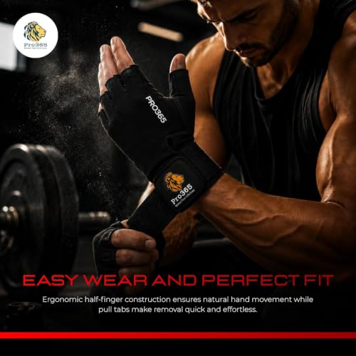 Buy PRO365 Complete Hand Strength & Support Kit – Gym Gloves, Adjustable Hand Gripper with Counter, Finger Strengthener & Wrist Support Straps for Workout, Grip Training, Fitness & Rehabilitation Online at Low Prices in India - Image 4