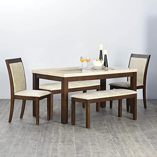 Image of Home Centre Harmony Sia Six-Seater Dining Table with 2 Chairs and 2 Benches