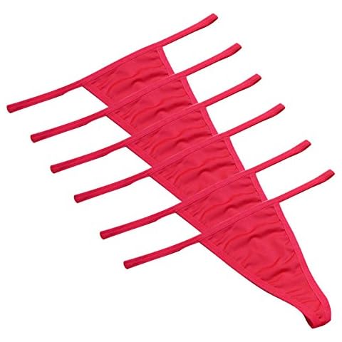 Shecret 6 Pack Cotton Thongs Women's G-string T-Back Breathable Panties Bikini Underwear Fit M-L Cover