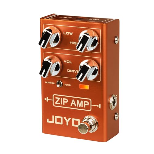 Image of JOYO Compression Overdrive Guitar Pedal, 3-Mode COMP Toggle from Clean Boost to Rich Crunch with 2-Band EQ, True Bypass (ZIP AMP R-04)