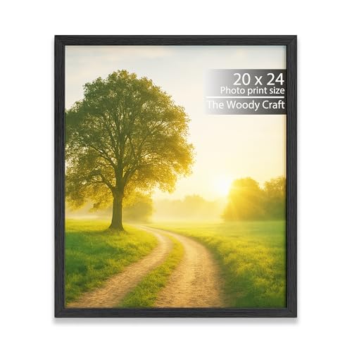 Image of 20x24 Photo Frame | Black Photo Frame For Wall | Trendy Wall Frame | Wooden Photo Frame For Living Room | Stylish Big Photo Frames For Wall | Ideal Hanging Photo Frames For Wall Decoration
