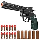 Toy Revolver Gun with 12 Soft Foam Darts & 6 Shells, Soft Blaster Toys Pistols with Shell Ejection, Shell Ejecting Toy Guns for Boys Birthday Gifts(Dark Green)