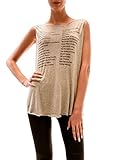  Wildfox Damen Desperado Crossroads Twisted Tank Top Grau Größe S