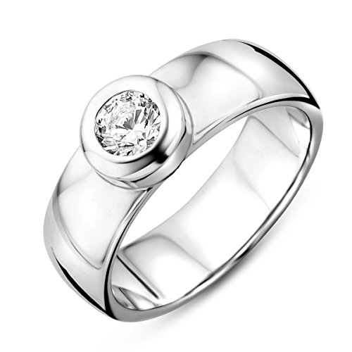 Preisvergleich Produktbild Miore Damen Sterling Silber (925) Solitär Verlobungsring mit Zirkonia