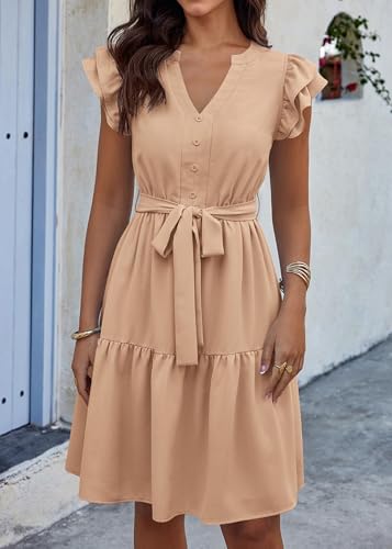 Image of KIRUNDO Summer Dresses for Women 2026 Knee Length