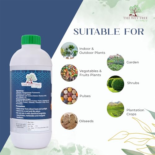 Image of Pseudomonas fluorescens Liquid Bio fertilizer | Plant Growth Promoter & Disease Suppressor | Organic Solution for Soil Health & Root Development (100ML)
