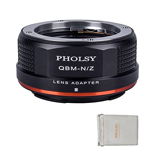 Image of PHOLSY Lens Mount Adapter Compatible with Rollei QBM Mount Lens to Nikon Z Mount Camera Body Compatible with Nikon Z fc, Z30, Z9, Z8, Z6 II, Z7 II, Z6, Z7, Z5, Z50