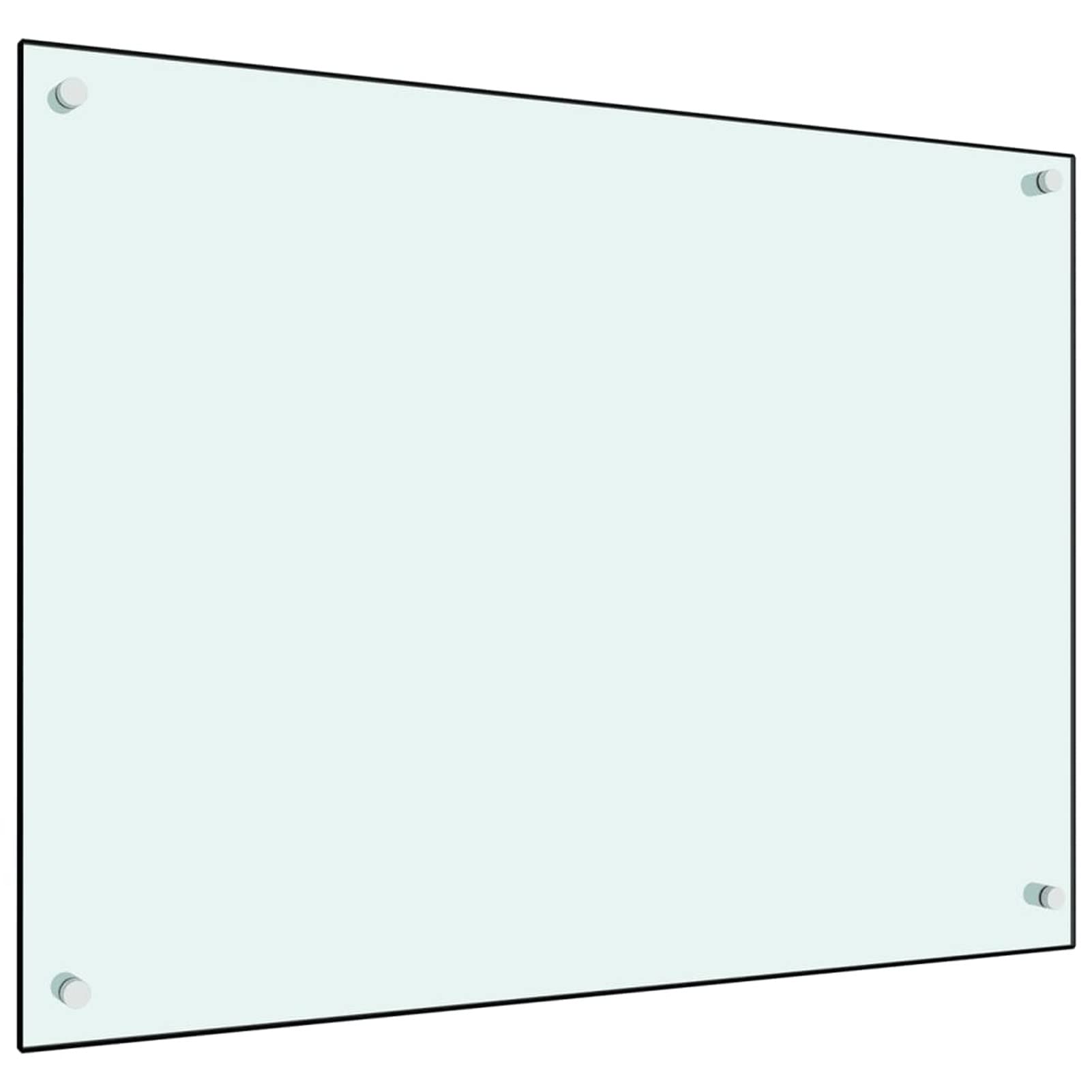Paraschizzi per Cucina Bianco 80x60 cm in Vetro Temperato,Cucina e Pranzo,Strumenti e Utensili cucina-249456