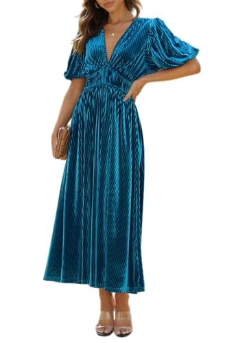 Image of Maxigerui Women's Velvet Maxi Dress Formal Dresses for Wedding Guest Dress