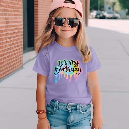 Image of It's My Birthday Girl Shirt 4th 5th 6th 7th 8th 9th 10th 11th 12th Graphic Tee for Kids Party Cute Girls Tshirts Tees