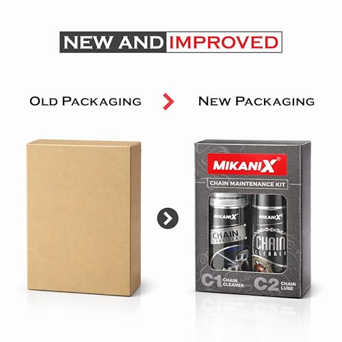 Image of MIKANIX Bike Chain Lubricant and Chain Cleaner Spray with Cleaning Brush for Motorcycle and Bicycle (300 ml)