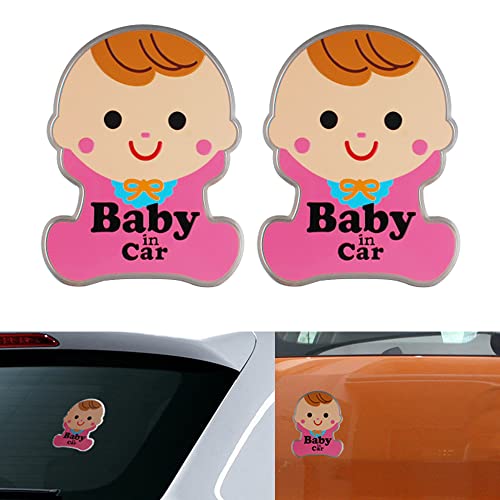 Image of 2pcs Auto Decoration Decal Sticker Bady in Car Car Stickers (Baby in car)
