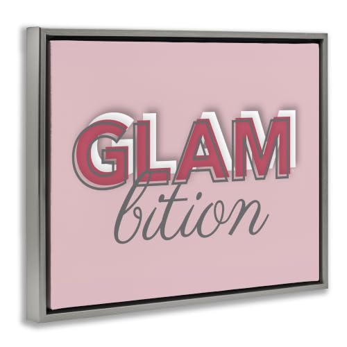 Image of 'Chic Glambition Typography Trendy Fashion Text'| Floating Frame Canvas Art