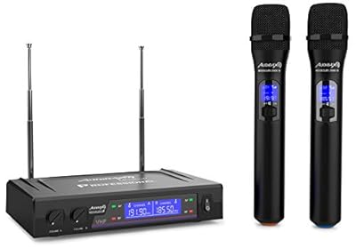 Audibax Missouri 2000 - Sistema de Micrófono Inalámbrico VHF Dual - Micrófono Inalámbrico Profesional de Rango B - Sistema con Indicadores RF/AF - Conectores de Salida XLR y Auxiliar | Ya disponible en tu tienda friki favorita! En mundofriki.es!