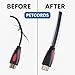 PETCORDS Black Dog and Cat Cord Protector- Protects Your Pets from Chewing Through Insulated Cables up to 20ft, Unscented, Odorless