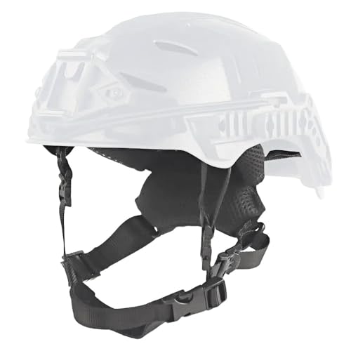 PAIRSOFTWIN Tactical Helmet Chin Strap Adjustable Dial 4 Points Suspension Strap System for Fast MICH Universa Helmet Accessory Black