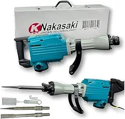 Martelete Rompedor Demolidor 1800W Nakasaki 15kg com Maleta e Acessórios (220 Volts)
