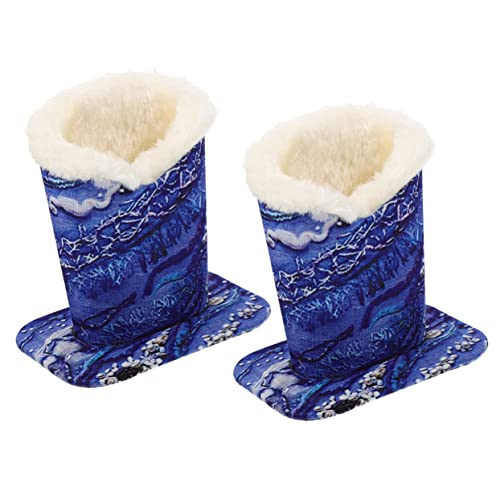 CLISPEED Elegant Leather Glasses Frame Stand Desk Eyeglass Holders 2pcs Multi-functional Glasses Stand