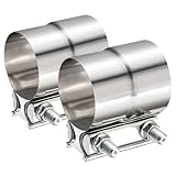TIROL 2.25 Exhaust Clamp, 2.25 inch Lap Joint Band Stainless...