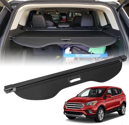 Vesul Retractable Rear Trunk Cargo Cover Compatible with Ford Escape 2013 2014 2015 2016 2017 2018 2019 Security Shade Shield Tonneau Cover Anti-Peeping Luggage Privacy Screen