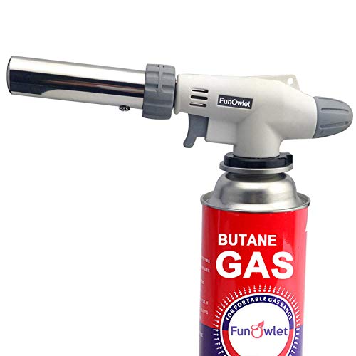 2 Pack Butane Torch Kitchen Blow Lighter, Culinary Torches Head Professional Chef Cooking Adjustable Flame For Sous Vide, Creme Brulee, Baking, BBQ (Butane Gas Not Included) - Thumbnail 2