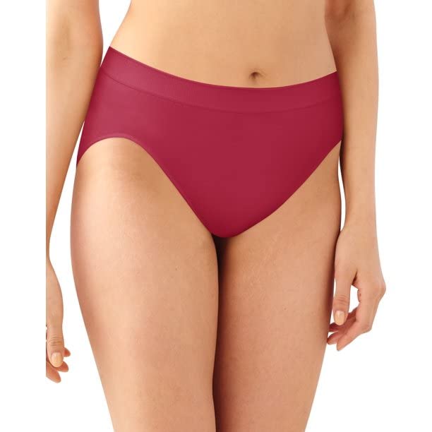 Women's Seamless Hi-cut Panty, Comfort Revolution Microfiber Brief, Full Coverage Underwear