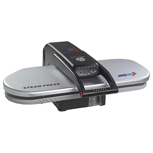Silbern Dampfbügelpresse von Speedypress - 64 y 27cm; 1.400watt (+ KOSTENLOSE Zusätzliche Abdeckung & Schaumstoff-Filzunterlage UVP 45,00 € + Weiteres Zubehör)