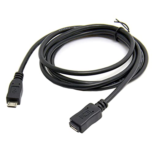 Chenyang U2-096-BK-1.5M Cy Micro Usb 2.0 Type B 5Pin Male To Micro Usb Female Extension Cable 5Ft Full Pin Connected thumb #2