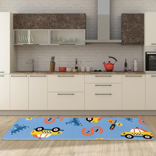 Tapete de cocina antideslizante de 2 piezas lavable contra salpicaduras 3
